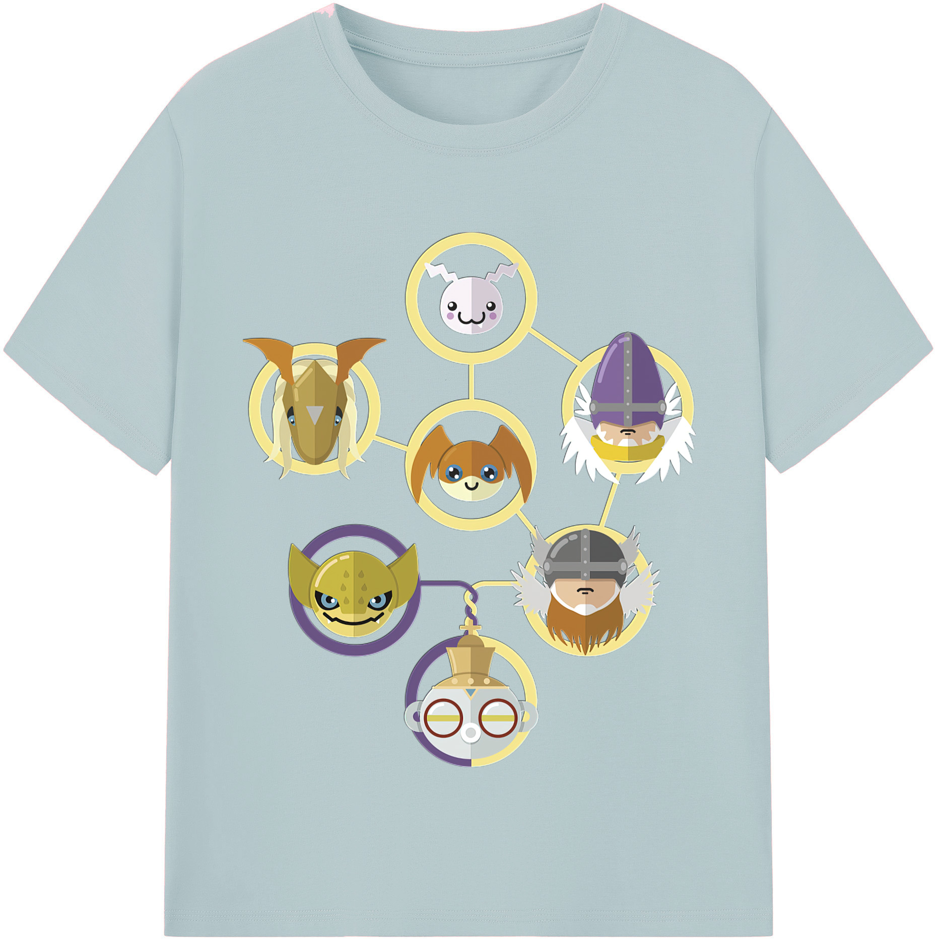 （画像用） Digimon デジタルモンスター/デジモン 綿100％半袖Tシャツ（フロントプリント）